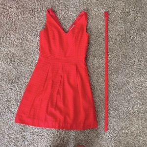 Trina Turk Red Fit & Flare Dress